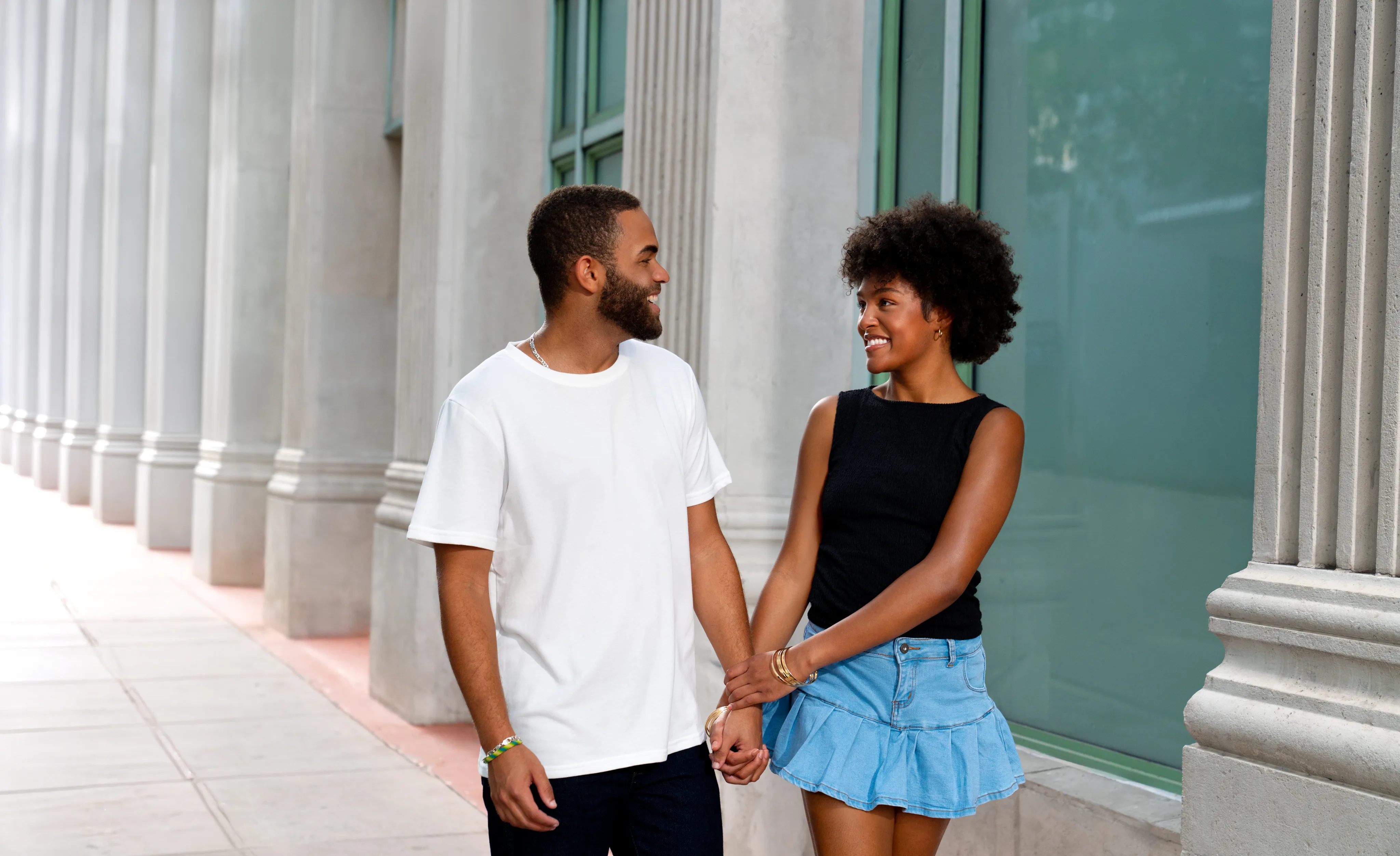Young woman with her boyfriend