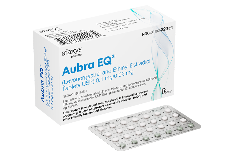 Aubra EQ box and pill pack