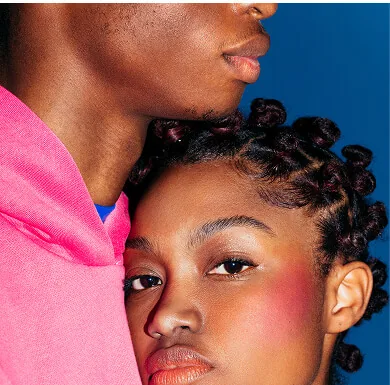 Young woman frowning